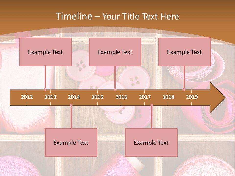 Colorful Assortment Needlework PowerPoint Template