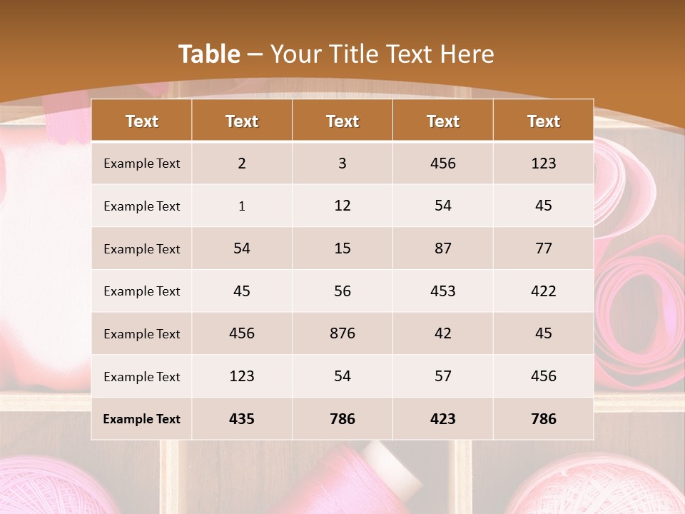 Colorful Assortment Needlework PowerPoint Template
