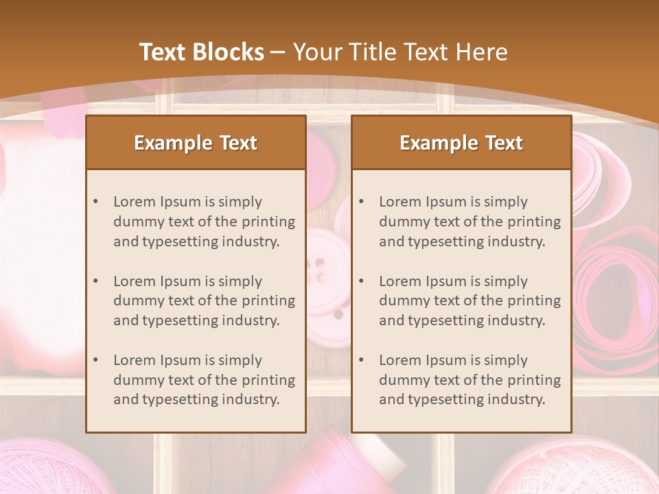 Colorful Assortment Needlework PowerPoint Template