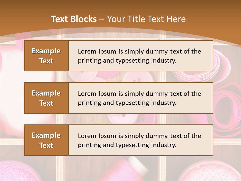 Colorful Assortment Needlework PowerPoint Template