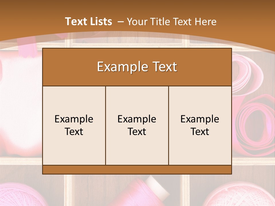 Colorful Assortment Needlework PowerPoint Template