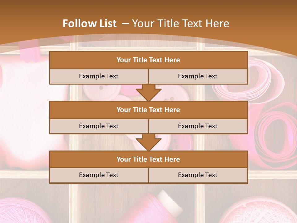 Colorful Assortment Needlework PowerPoint Template