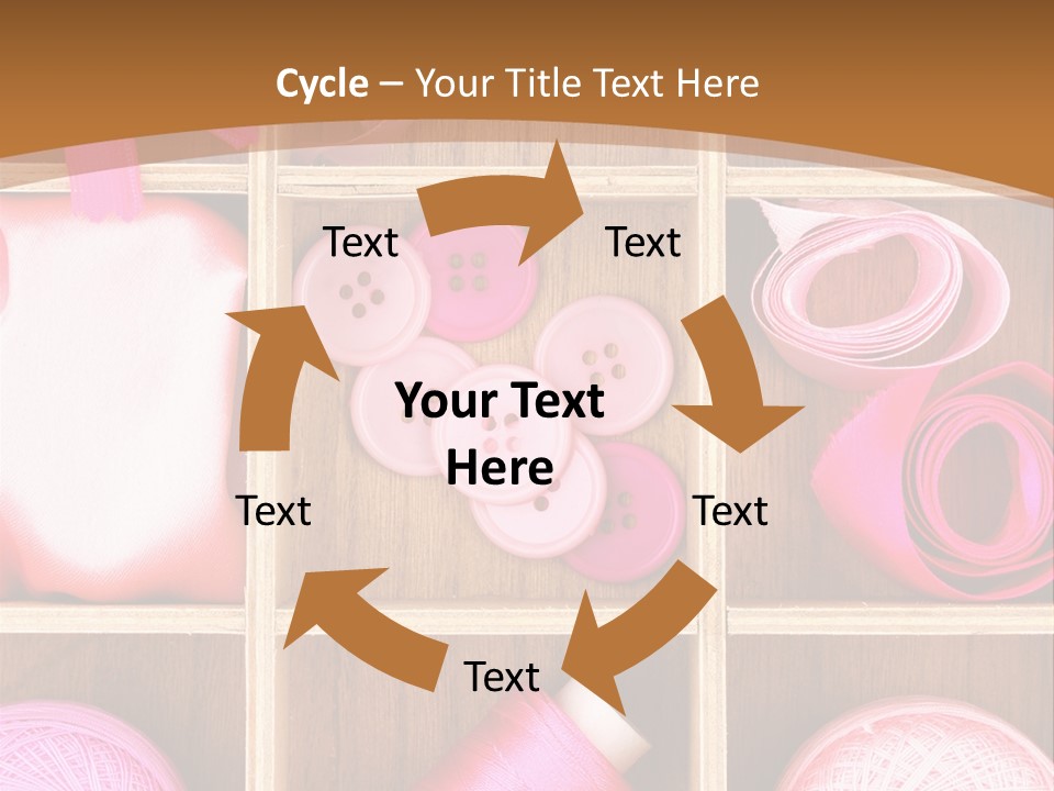 Colorful Assortment Needlework PowerPoint Template