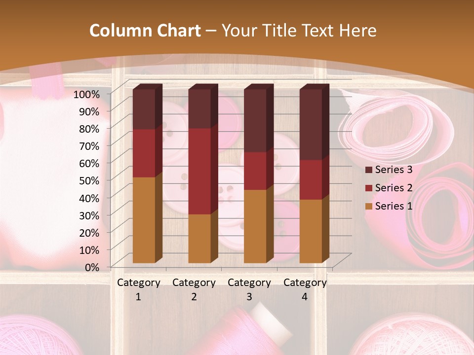 Colorful Assortment Needlework PowerPoint Template