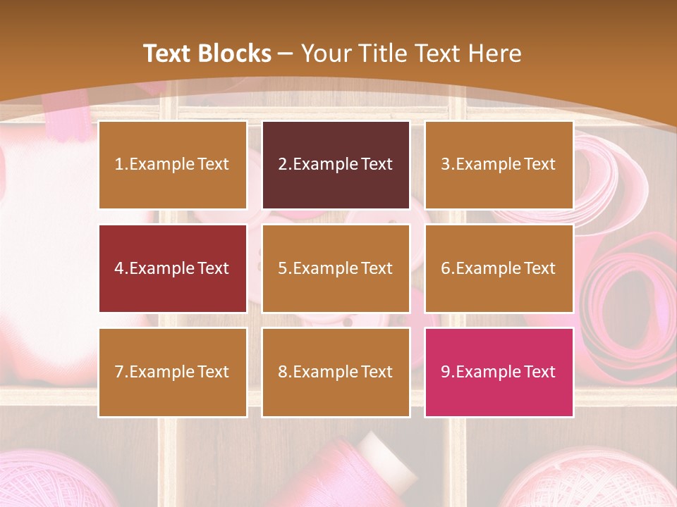 Colorful Assortment Needlework PowerPoint Template