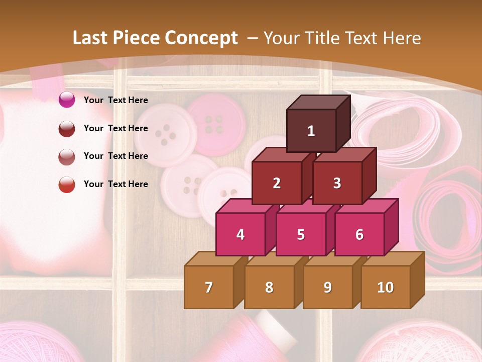 Colorful Assortment Needlework PowerPoint Template