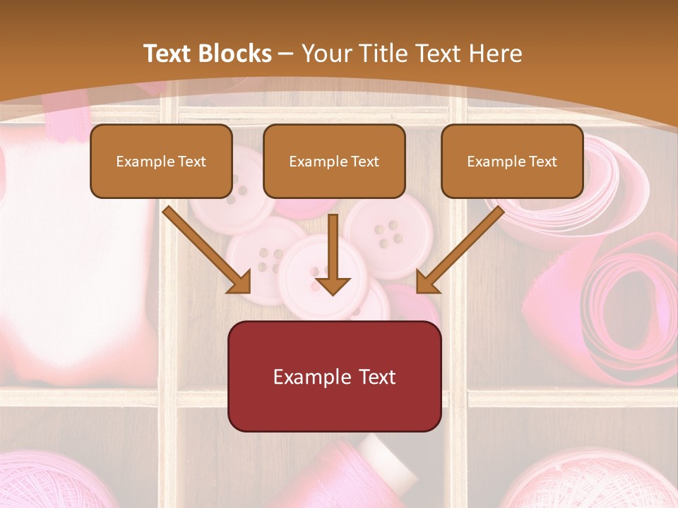 Colorful Assortment Needlework PowerPoint Template