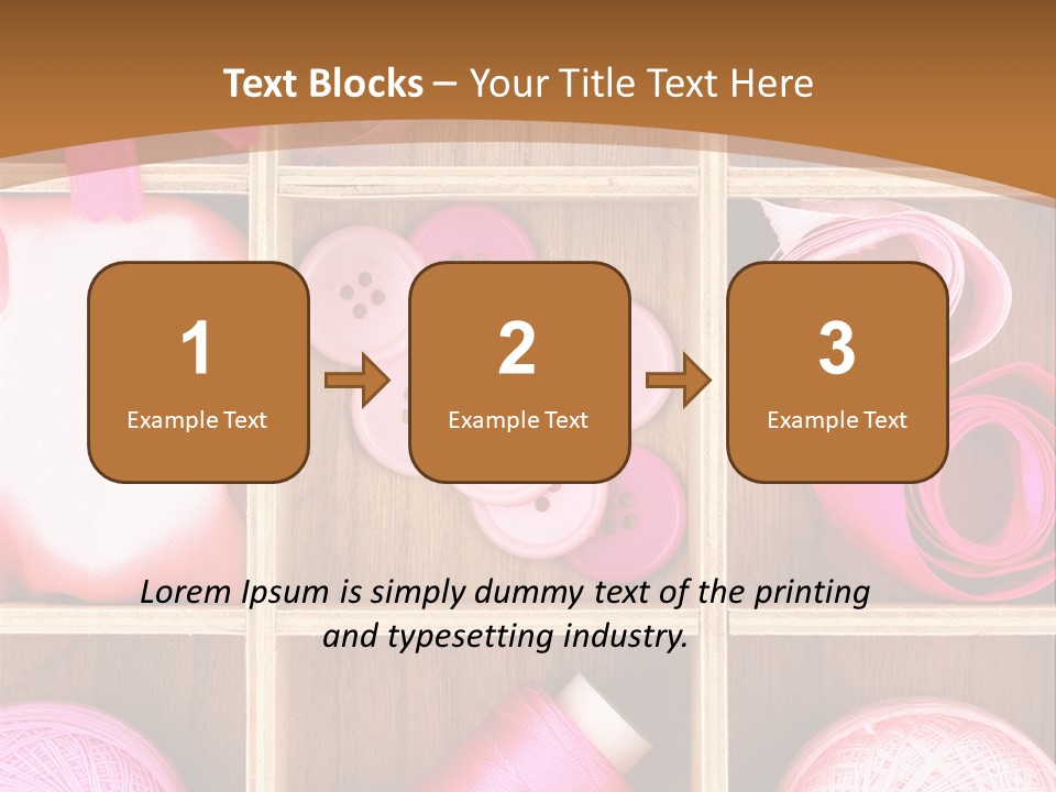 Colorful Assortment Needlework PowerPoint Template