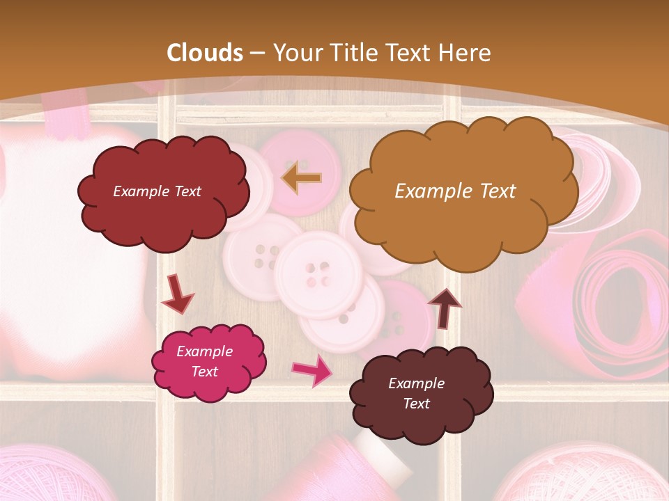 Colorful Assortment Needlework PowerPoint Template