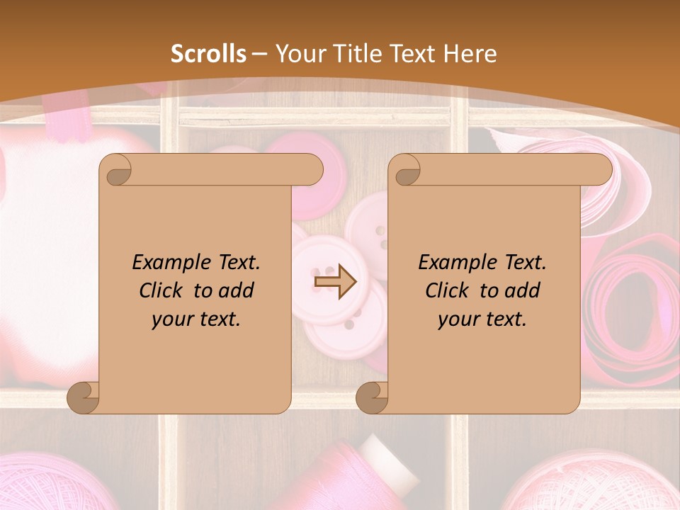Colorful Assortment Needlework PowerPoint Template
