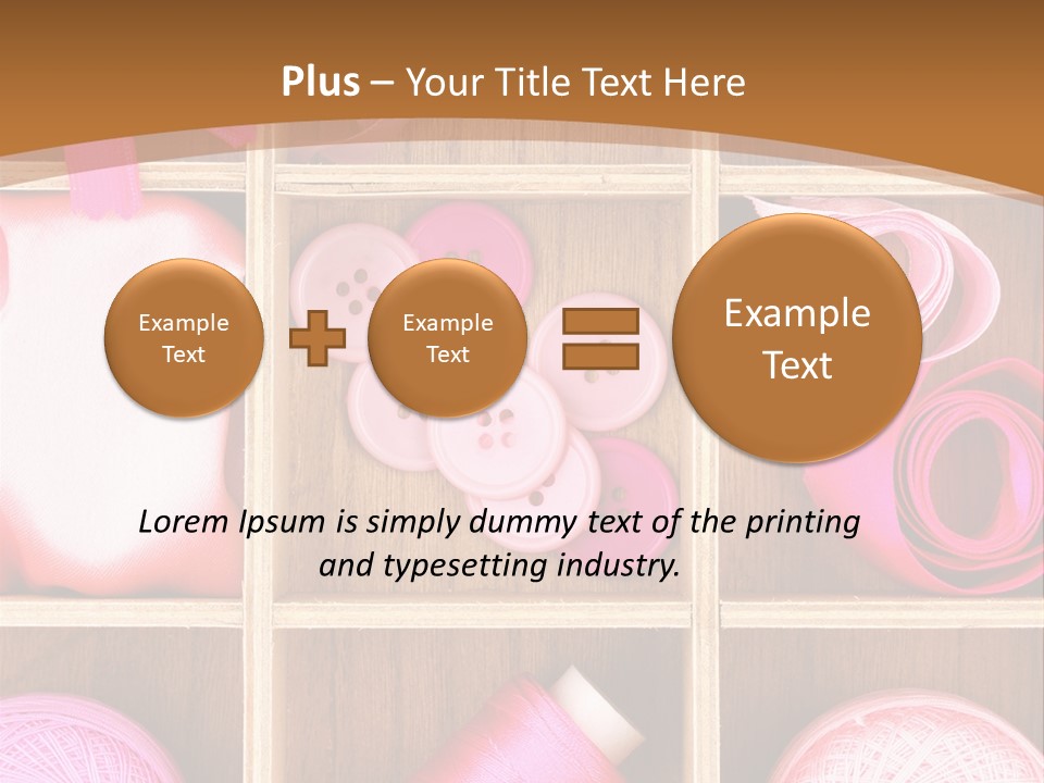Colorful Assortment Needlework PowerPoint Template