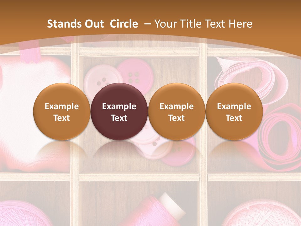 Colorful Assortment Needlework PowerPoint Template