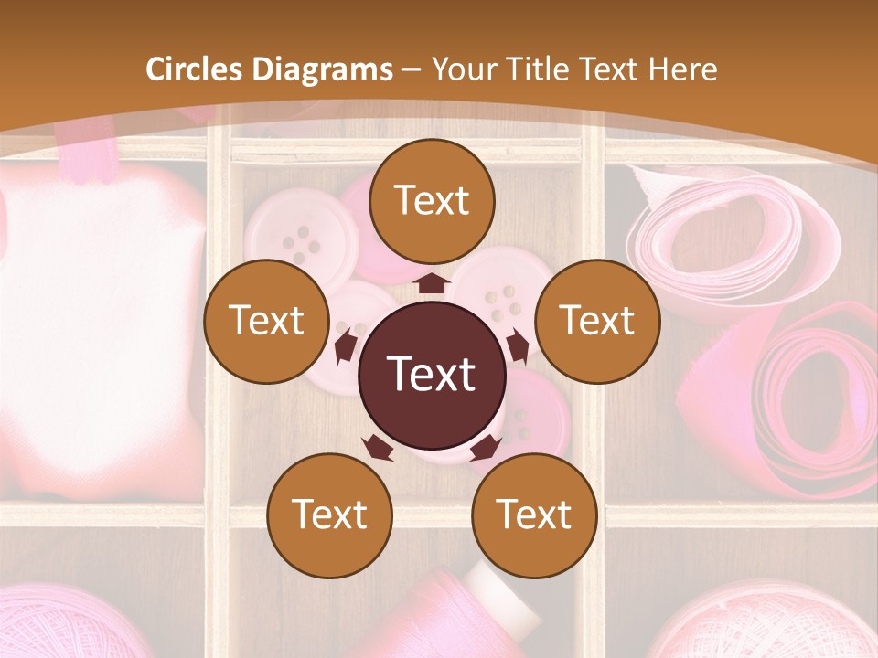 Colorful Assortment Needlework PowerPoint Template