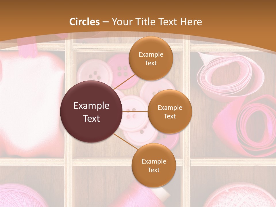 Colorful Assortment Needlework PowerPoint Template