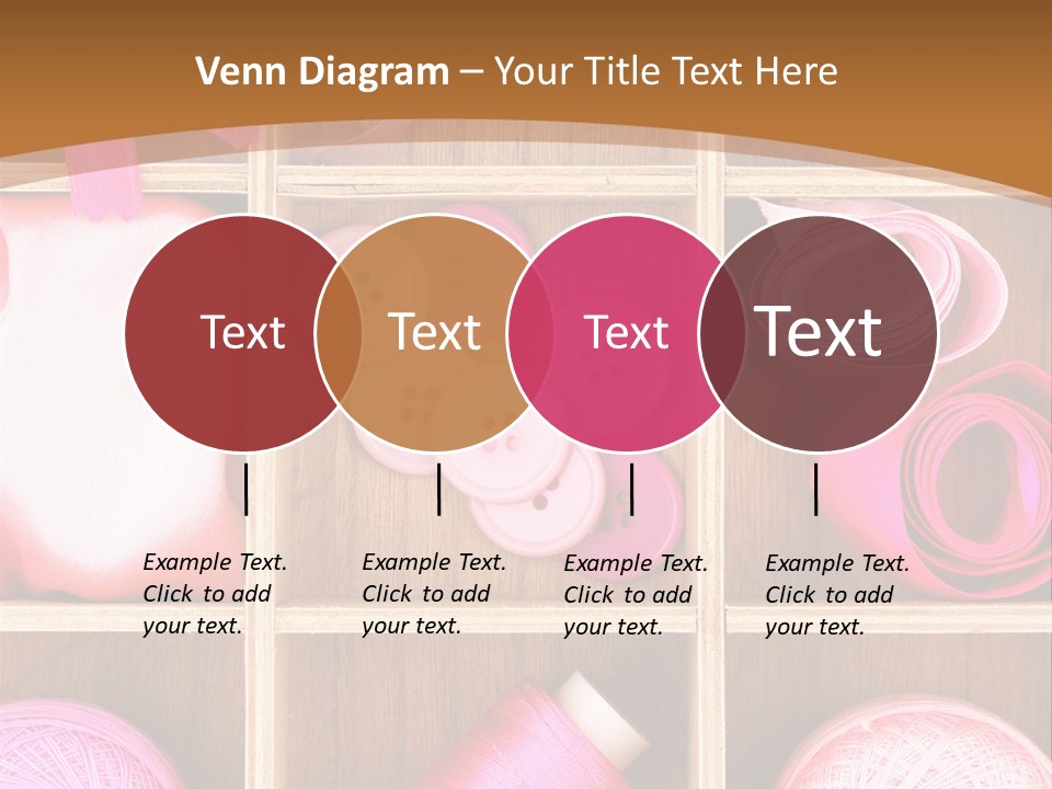 Colorful Assortment Needlework PowerPoint Template