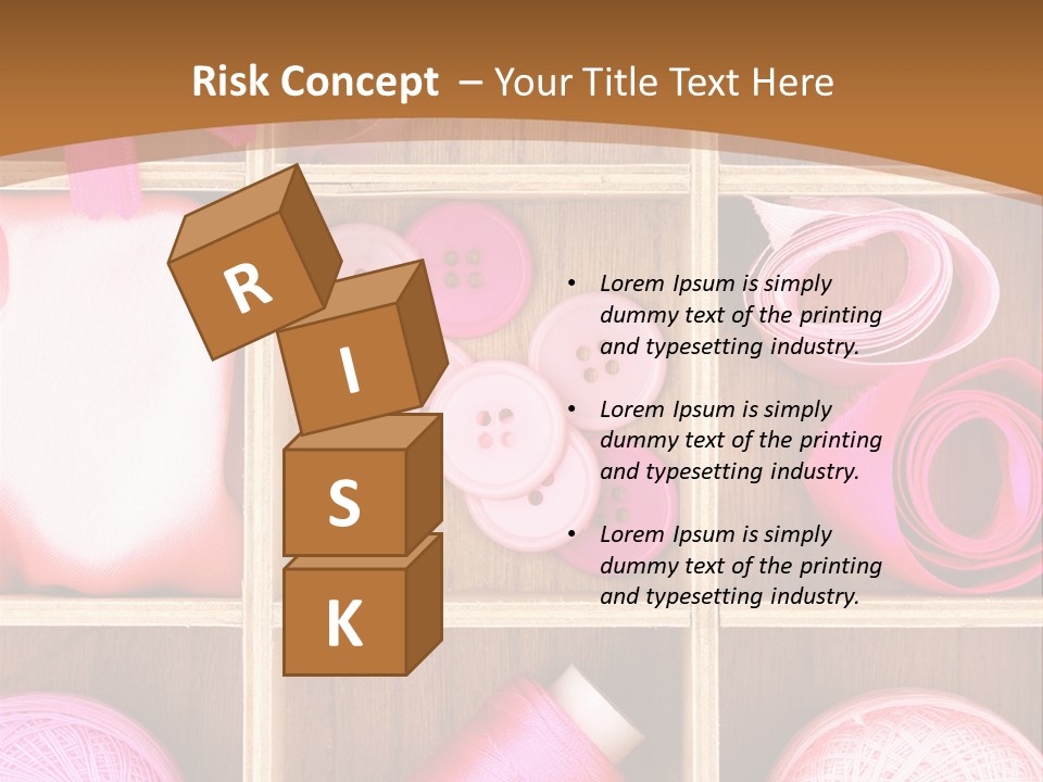 Colorful Assortment Needlework PowerPoint Template