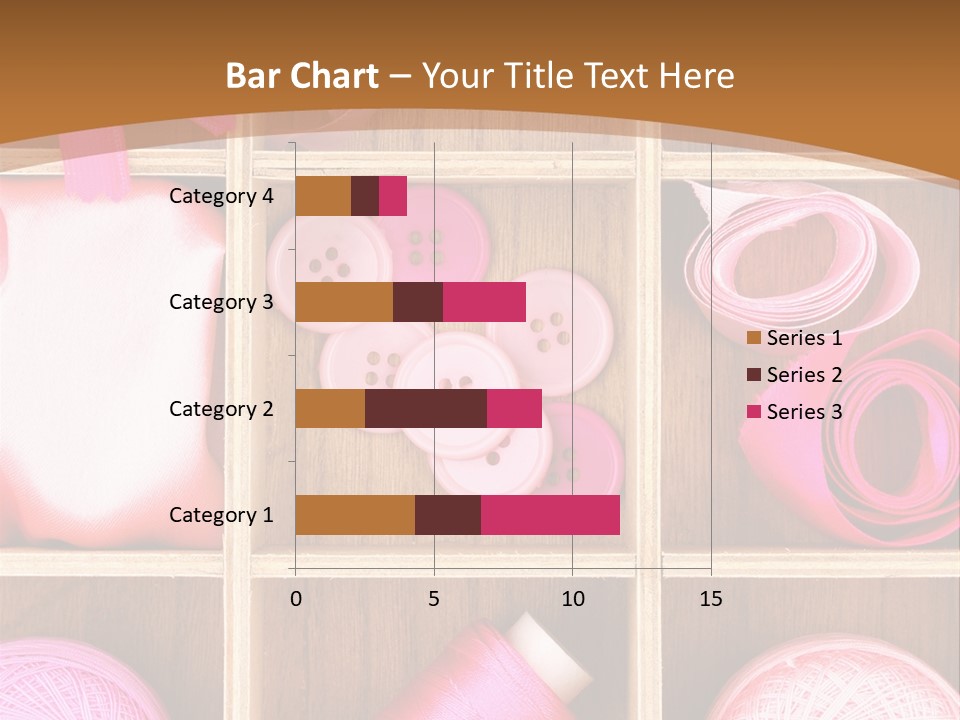 Colorful Assortment Needlework PowerPoint Template