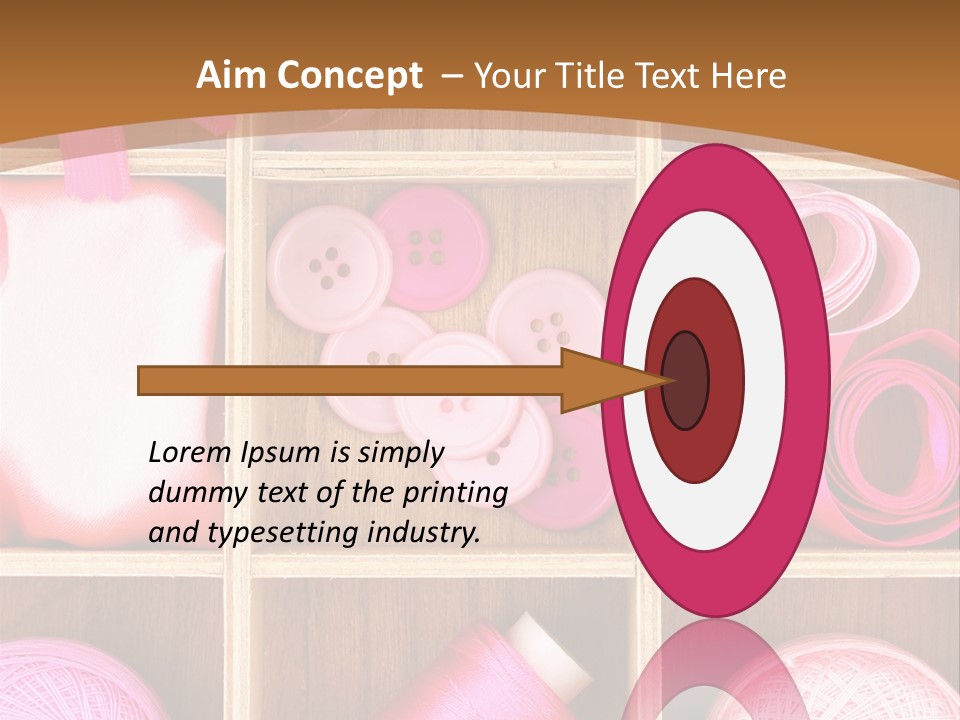 Colorful Assortment Needlework PowerPoint Template