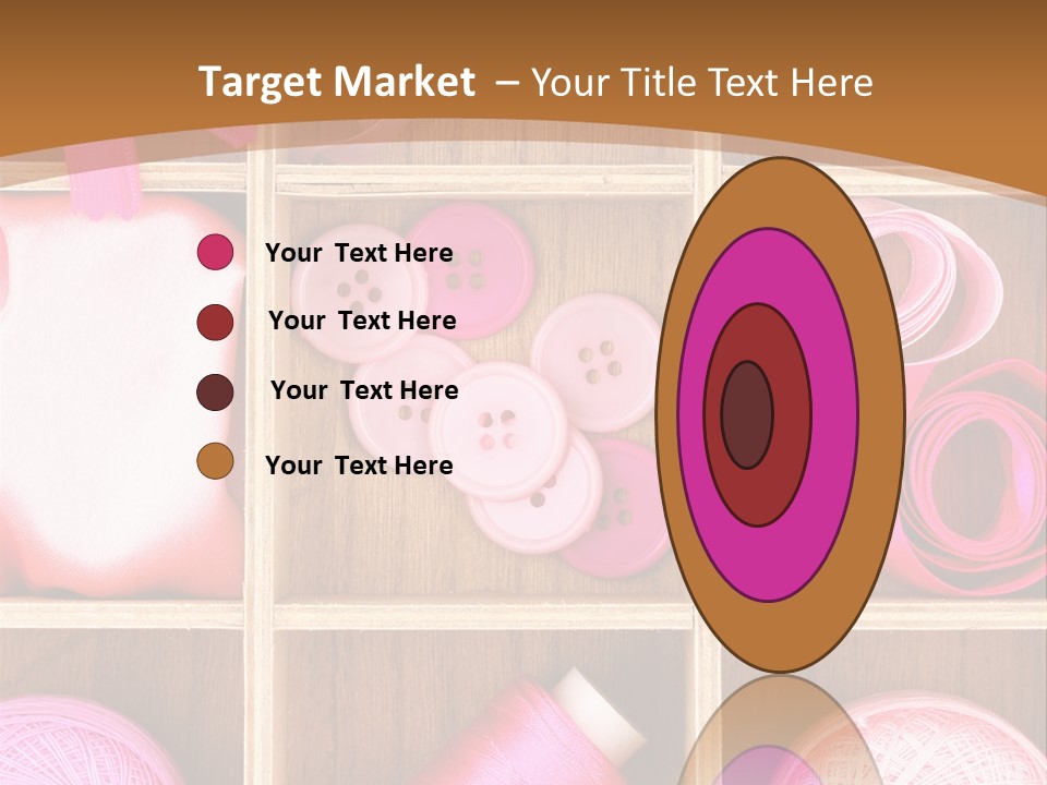 Colorful Assortment Needlework PowerPoint Template