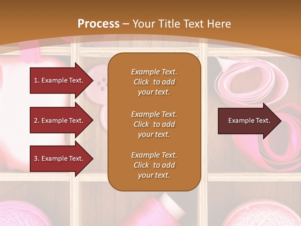 Colorful Assortment Needlework PowerPoint Template