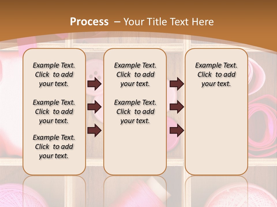 Colorful Assortment Needlework PowerPoint Template