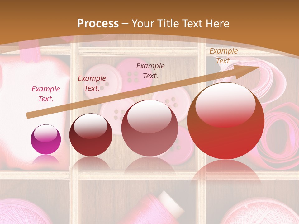 Colorful Assortment Needlework PowerPoint Template