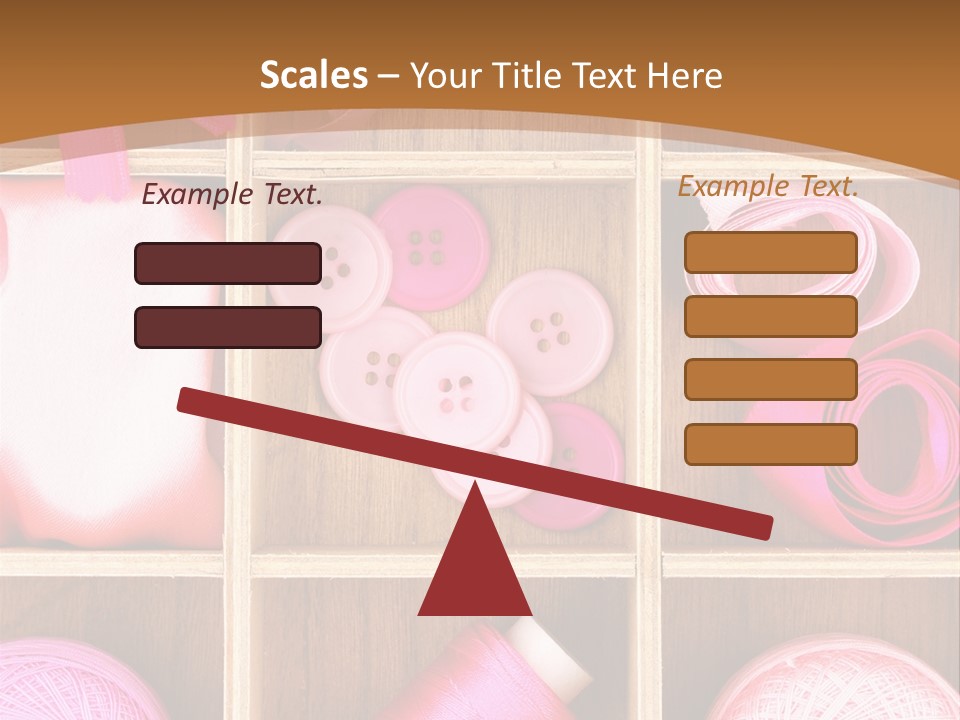 Colorful Assortment Needlework PowerPoint Template
