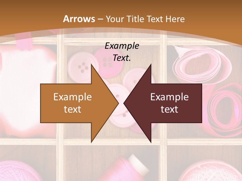 Colorful Assortment Needlework PowerPoint Template