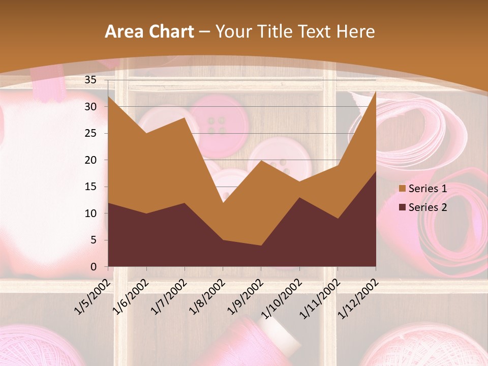 Colorful Assortment Needlework PowerPoint Template