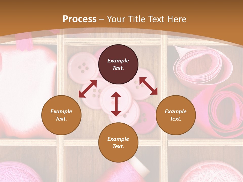 Colorful Assortment Needlework PowerPoint Template