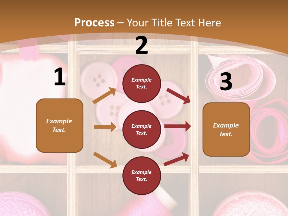 Colorful Assortment Needlework PowerPoint Template