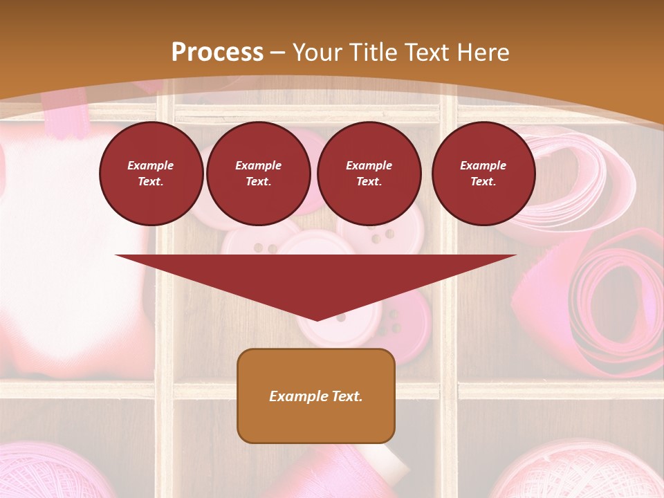 Colorful Assortment Needlework PowerPoint Template