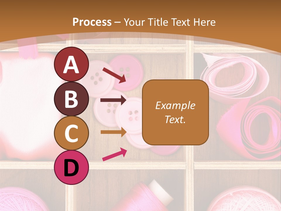 Colorful Assortment Needlework PowerPoint Template