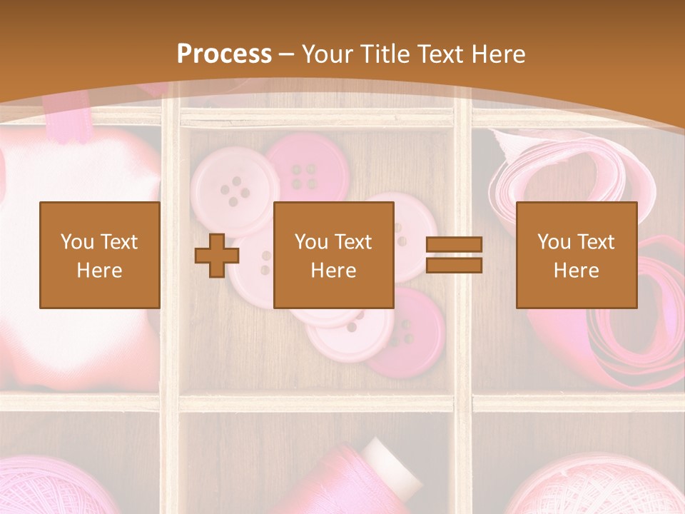 Colorful Assortment Needlework PowerPoint Template