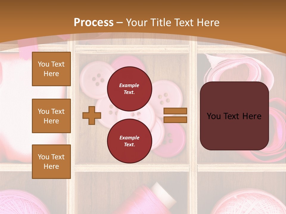 Colorful Assortment Needlework PowerPoint Template