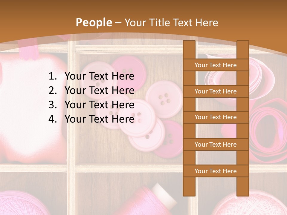 Colorful Assortment Needlework PowerPoint Template