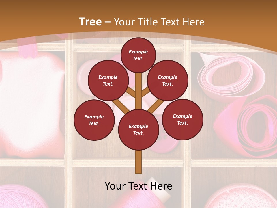 Colorful Assortment Needlework PowerPoint Template