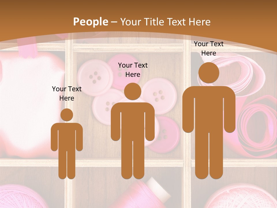 Colorful Assortment Needlework PowerPoint Template