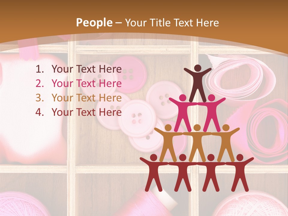 Colorful Assortment Needlework PowerPoint Template