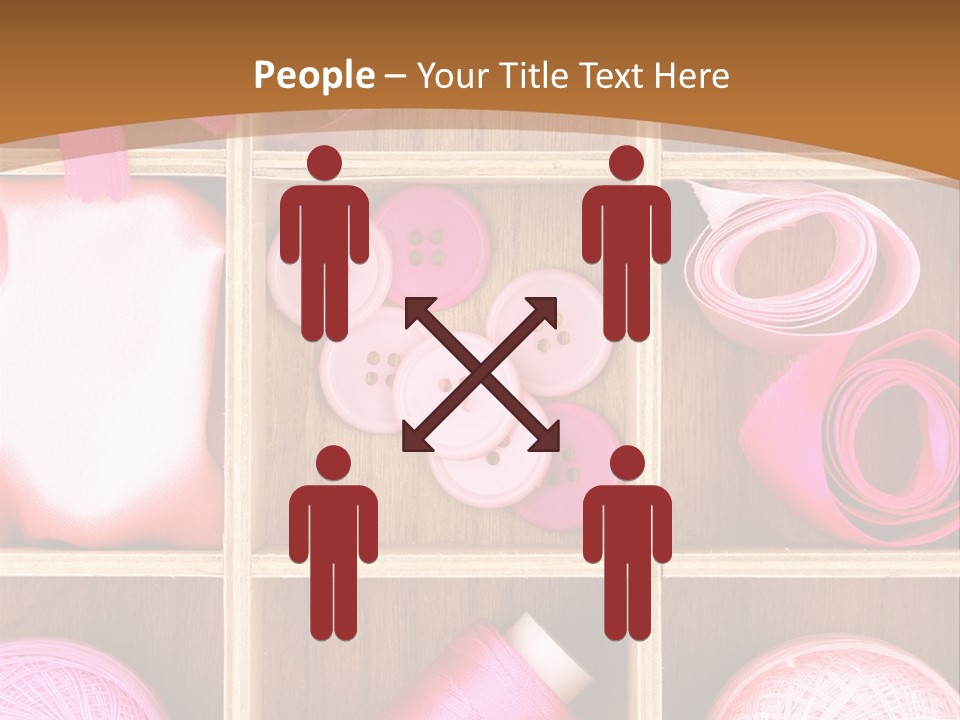 Colorful Assortment Needlework PowerPoint Template