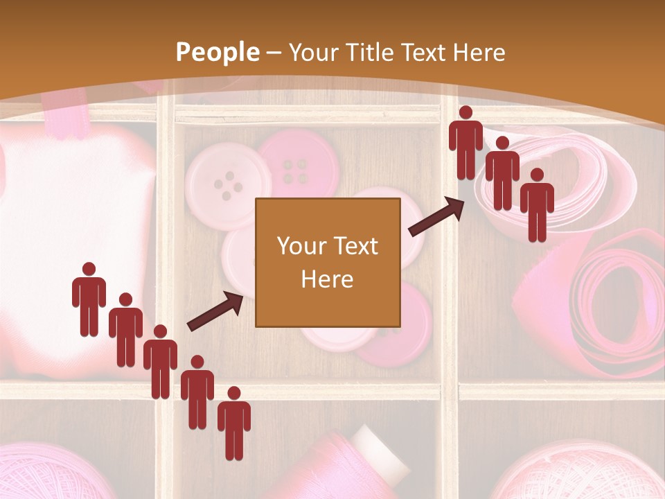 Colorful Assortment Needlework PowerPoint Template