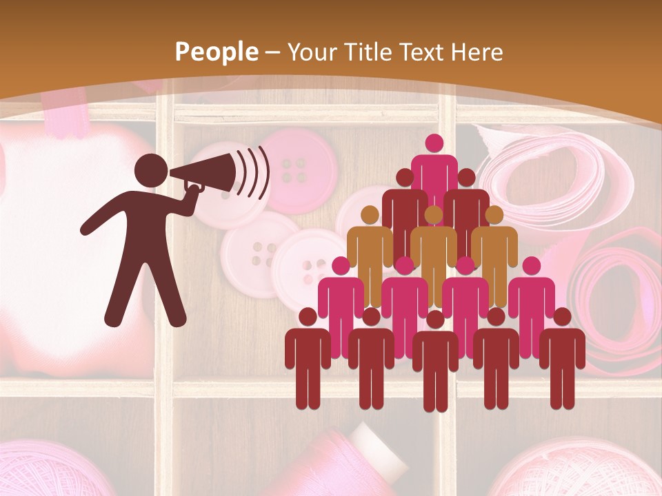 Colorful Assortment Needlework PowerPoint Template