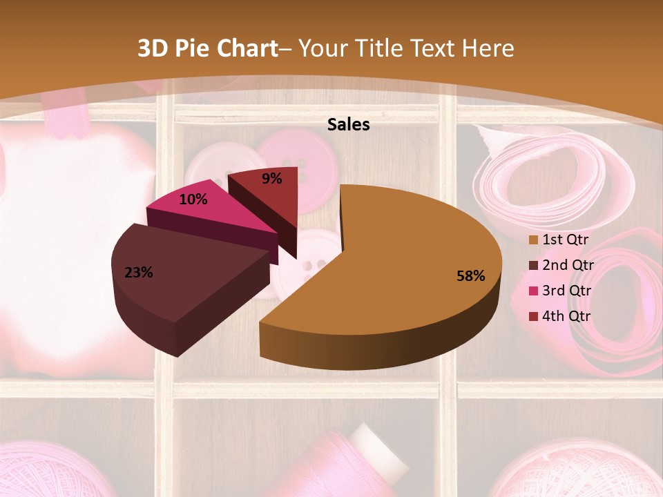 Colorful Assortment Needlework PowerPoint Template