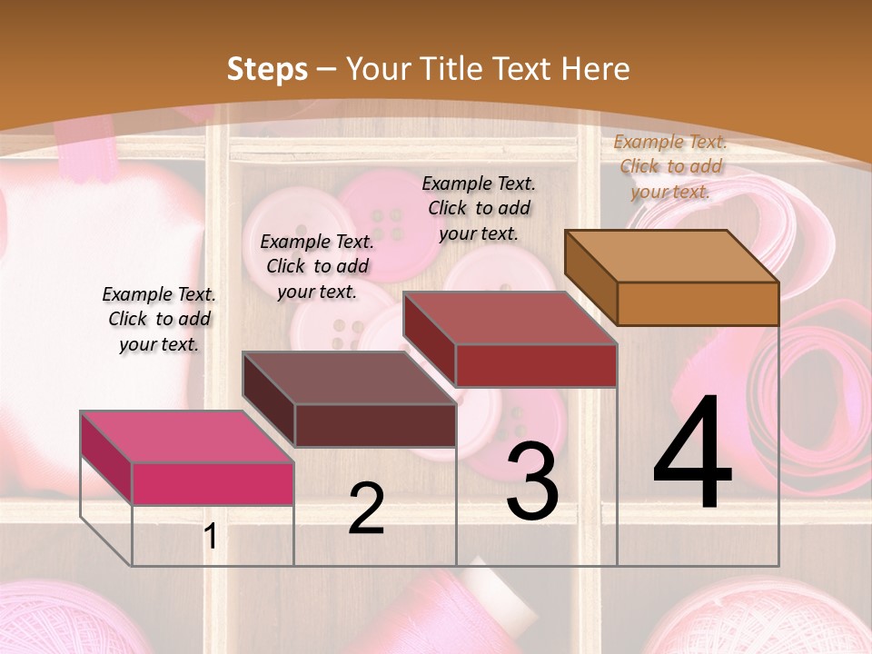 Colorful Assortment Needlework PowerPoint Template