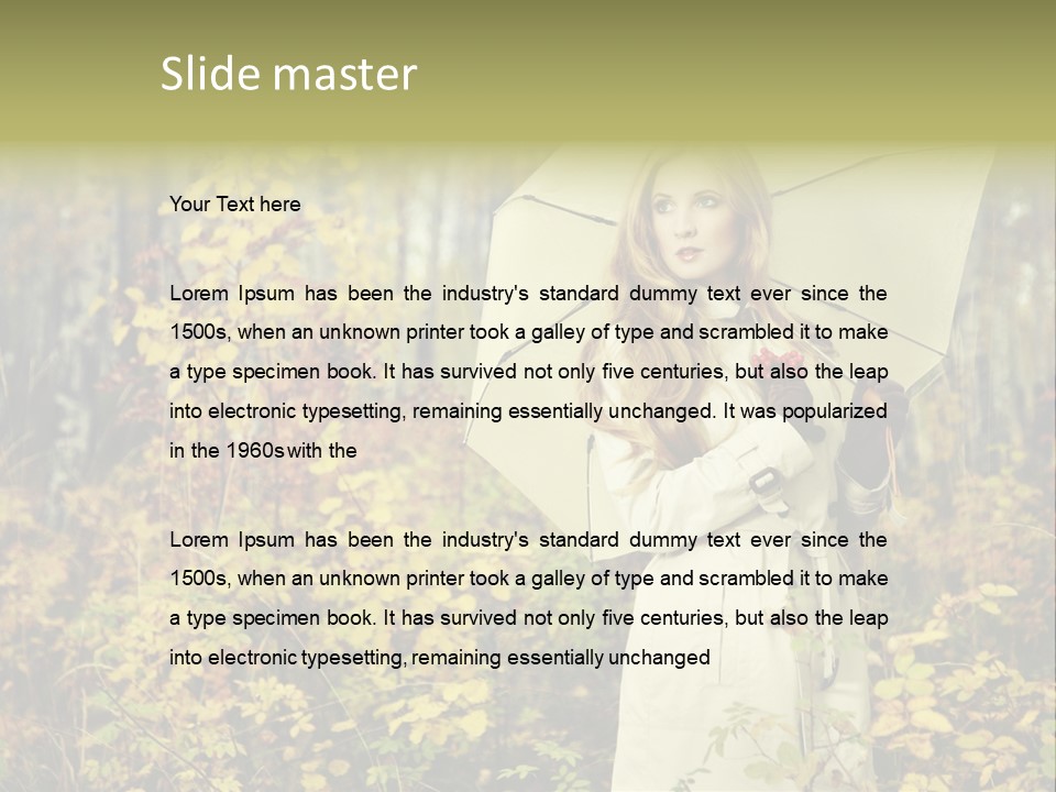 Female Posing Shine PowerPoint Template