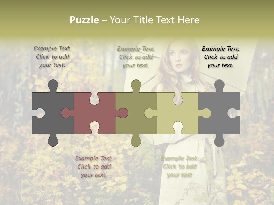 Female Posing Shine PowerPoint Template