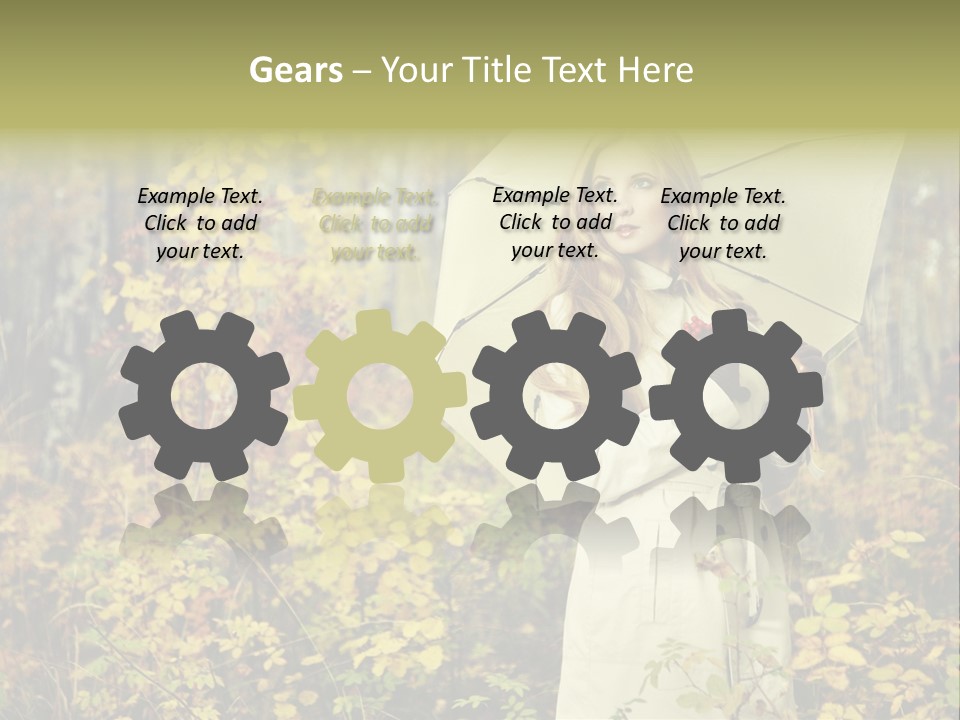 Female Posing Shine PowerPoint Template