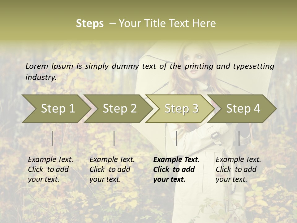 Female Posing Shine PowerPoint Template