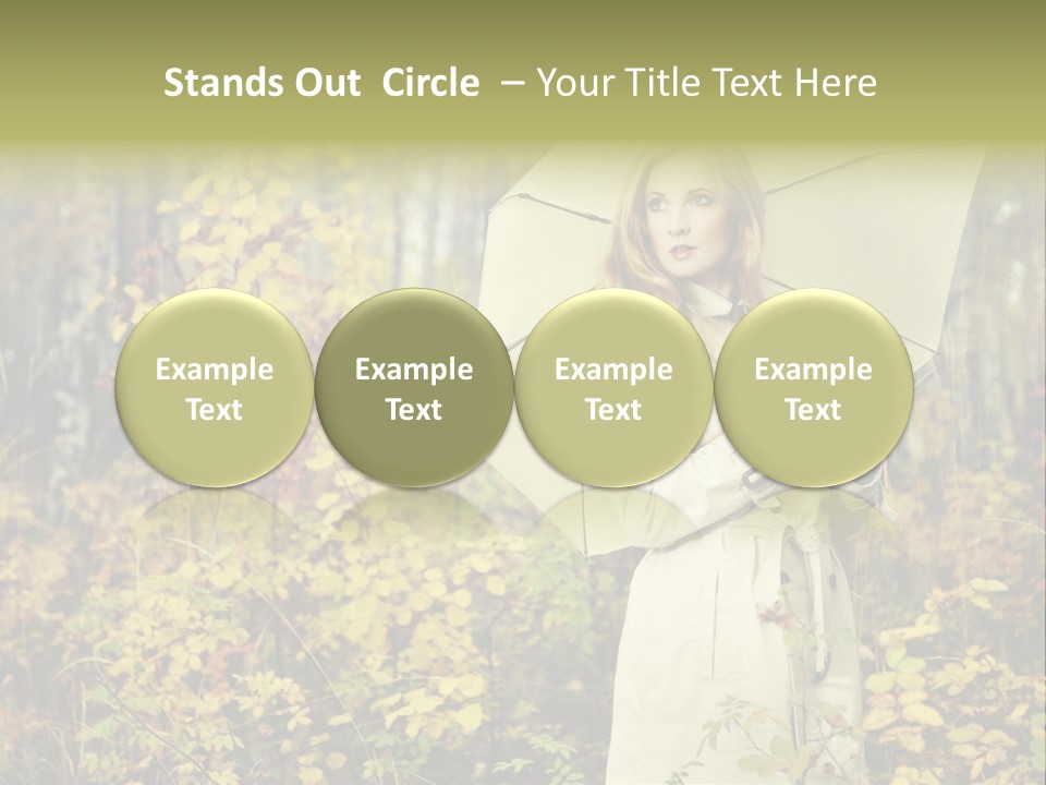 Female Posing Shine PowerPoint Template