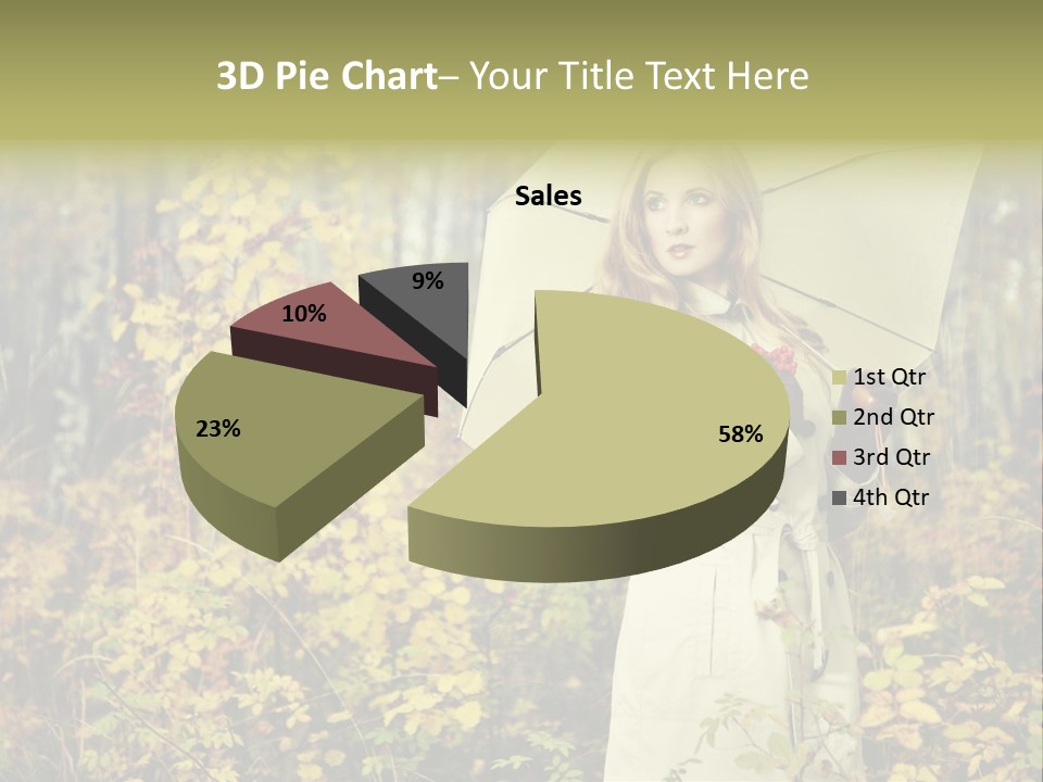 Female Posing Shine PowerPoint Template